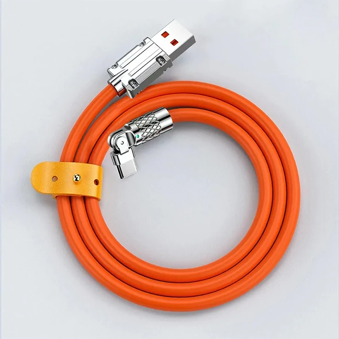 ALLY 180° Dönebilen USB To Type-C 120W Hızlı Şarj Kablosu 1 Metre