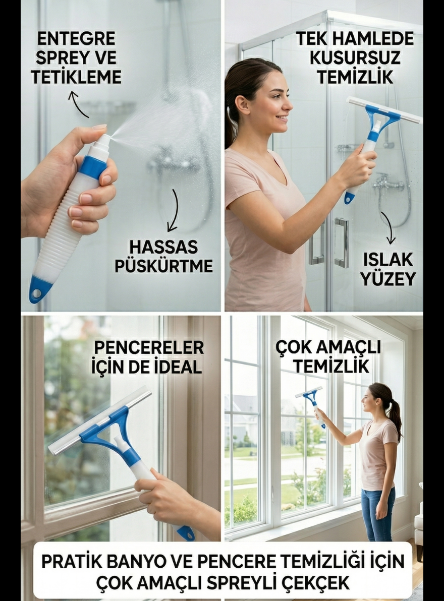 HBNET Pratik Sprey Mekanizmalı Cam Sileceği