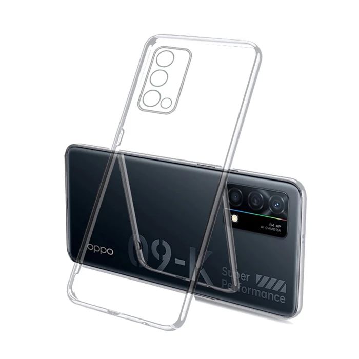 Ally OPPO K9 5G Kılıf Kamera Korumalı Ultra İnce Şeffaf Silikon Kılıf