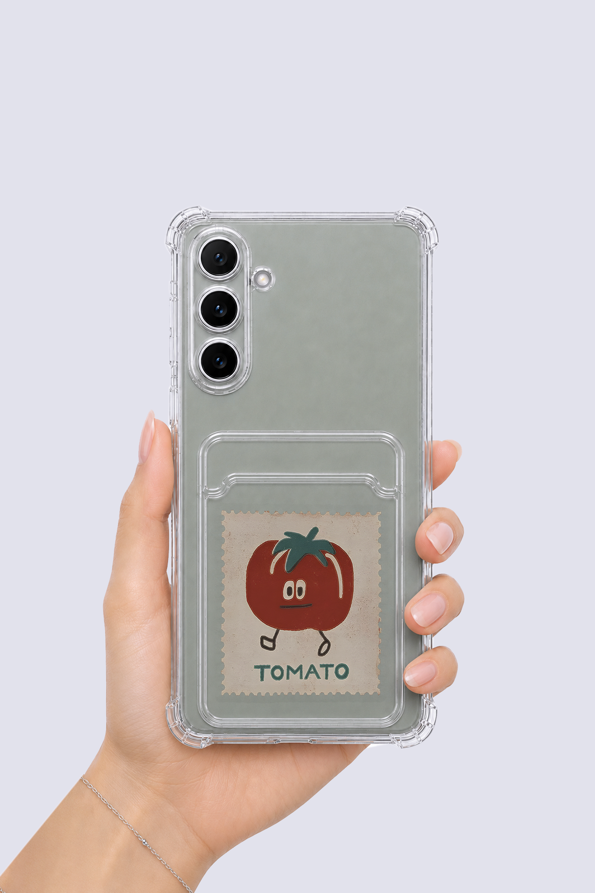 Samsung Galaxy A54 Kartlıklı Tomato Desenli Kılıf