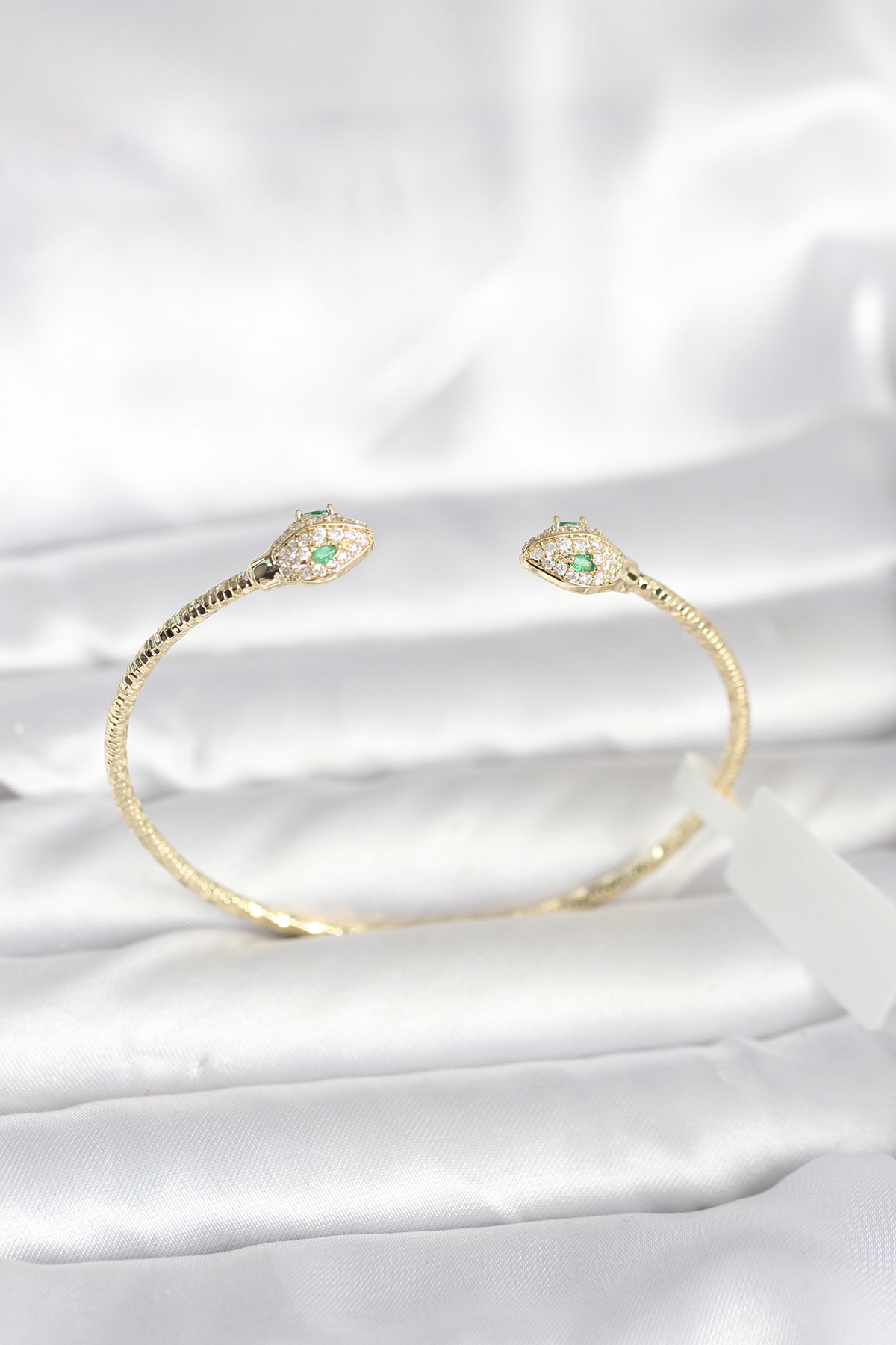 Pirinç Gold Renk Yılan Model Bileklik 5886