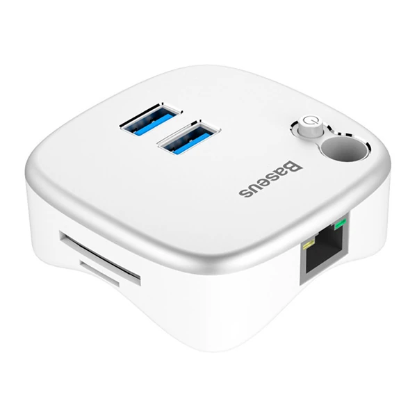 Baseus Çok Fonsiyonlu Notebook Adaptörü Hub Dual USB 3.0 RJ45 TF/SD