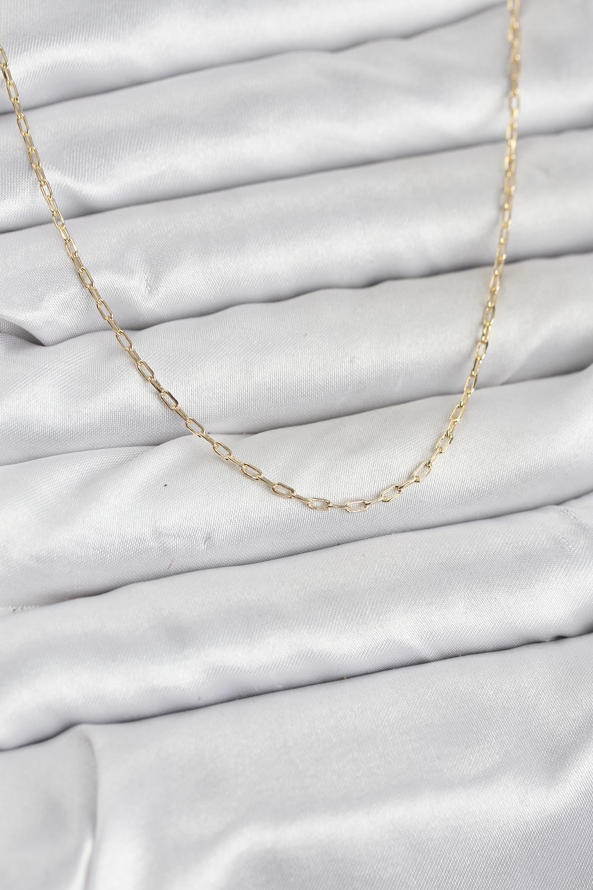 CM 14K Gold Renk Ataç Zincir Model 60 cm Kadın Kolye 5886