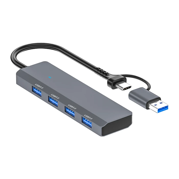 ALLY ADS-305D 4in1 USB/Type-C to 4X USB3.0 HUB Çoğaltıcı Çevirici Dönüştürücü Adaptör