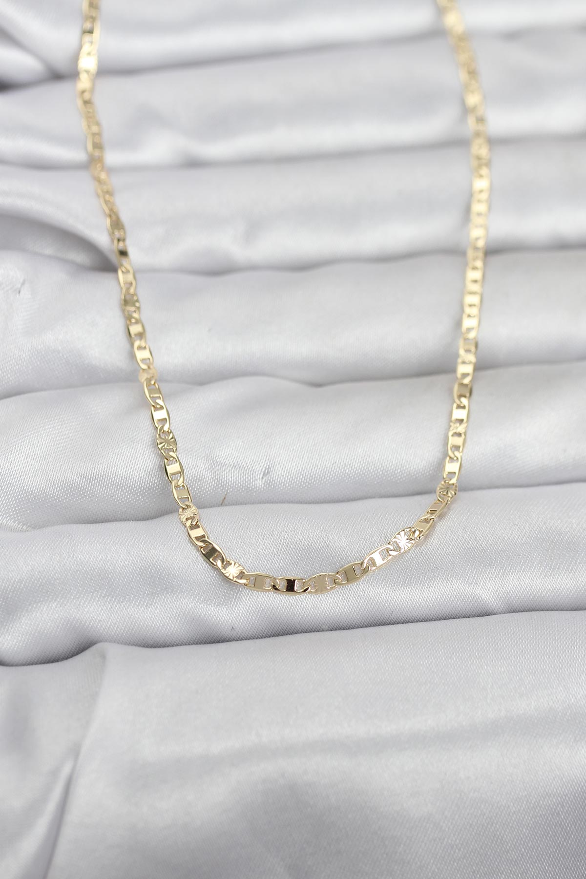 CM 14K Gold Renk Zincir Model 60 cm Kadın Kolye 5886