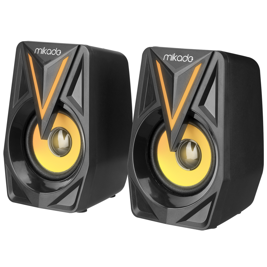 MIKADO MD-S23 GLARE 6W 1+1 Masaüstü RGB Aydınlatma USB Siyah Kasa Speaker(1923)