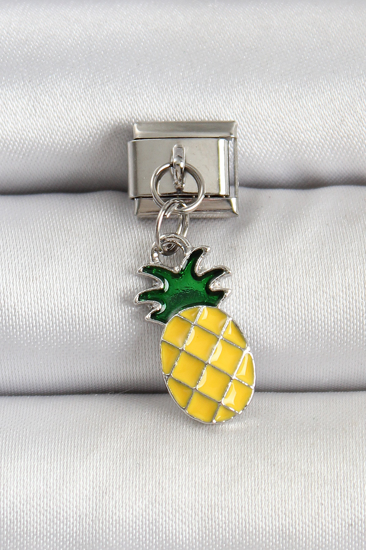 316L Çelik Gümüş Renk Ananas Model Nomination Charm 5886