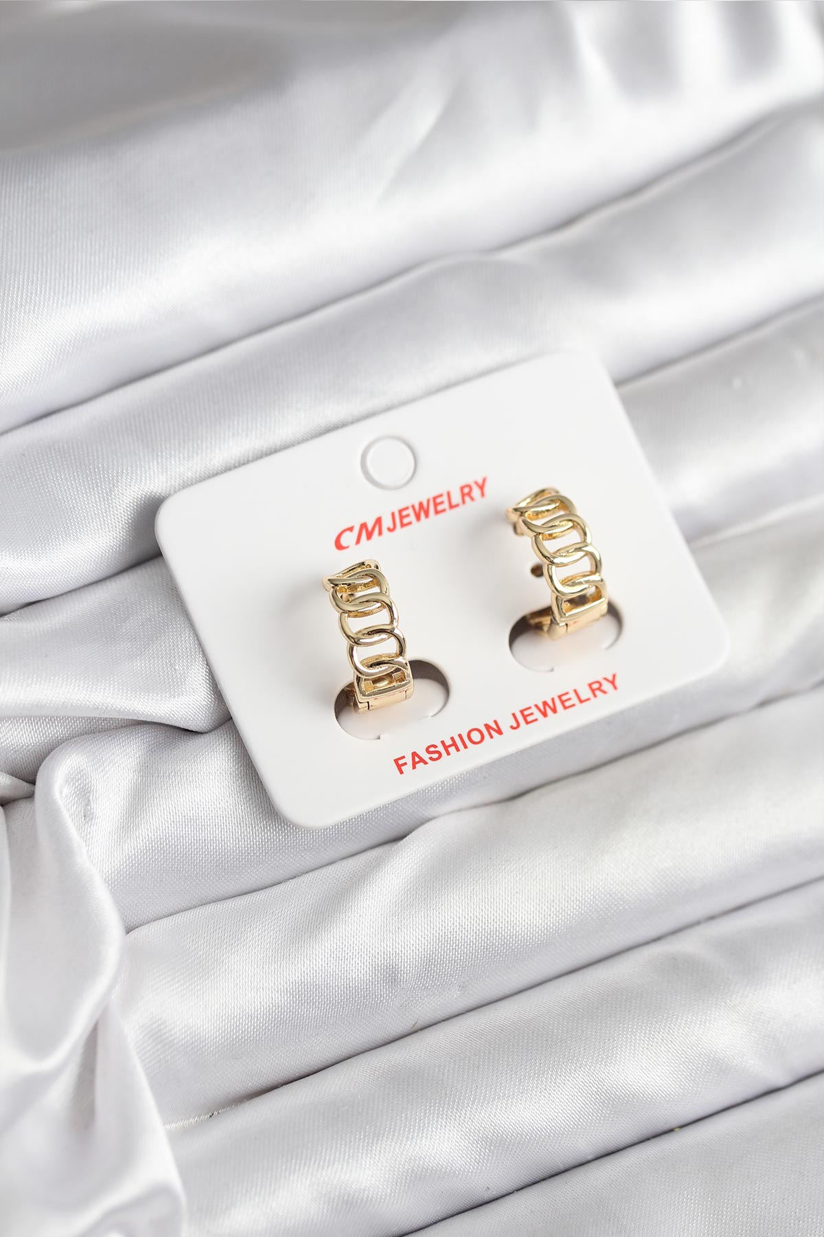 14K Gold Renk Kaplama Samanyolu Model CM Kadın Küpe 5886