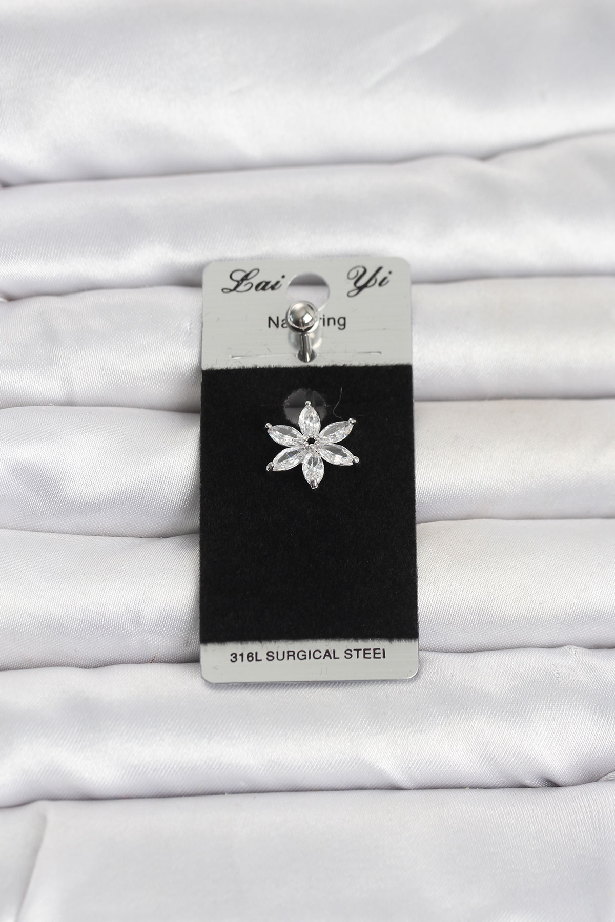 316L Cerrahi Çelik Lotus Model Göbek Piercing 5886