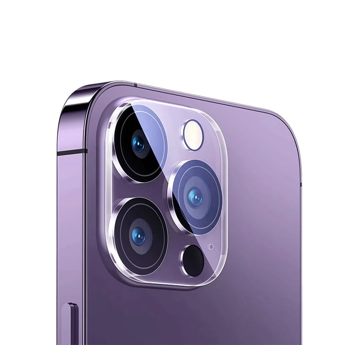 Baseus iPhone 15 Pro/15 Pro Max için Crystal Serisi HD Cam Kamera Koruyucu 2 Adet Set
