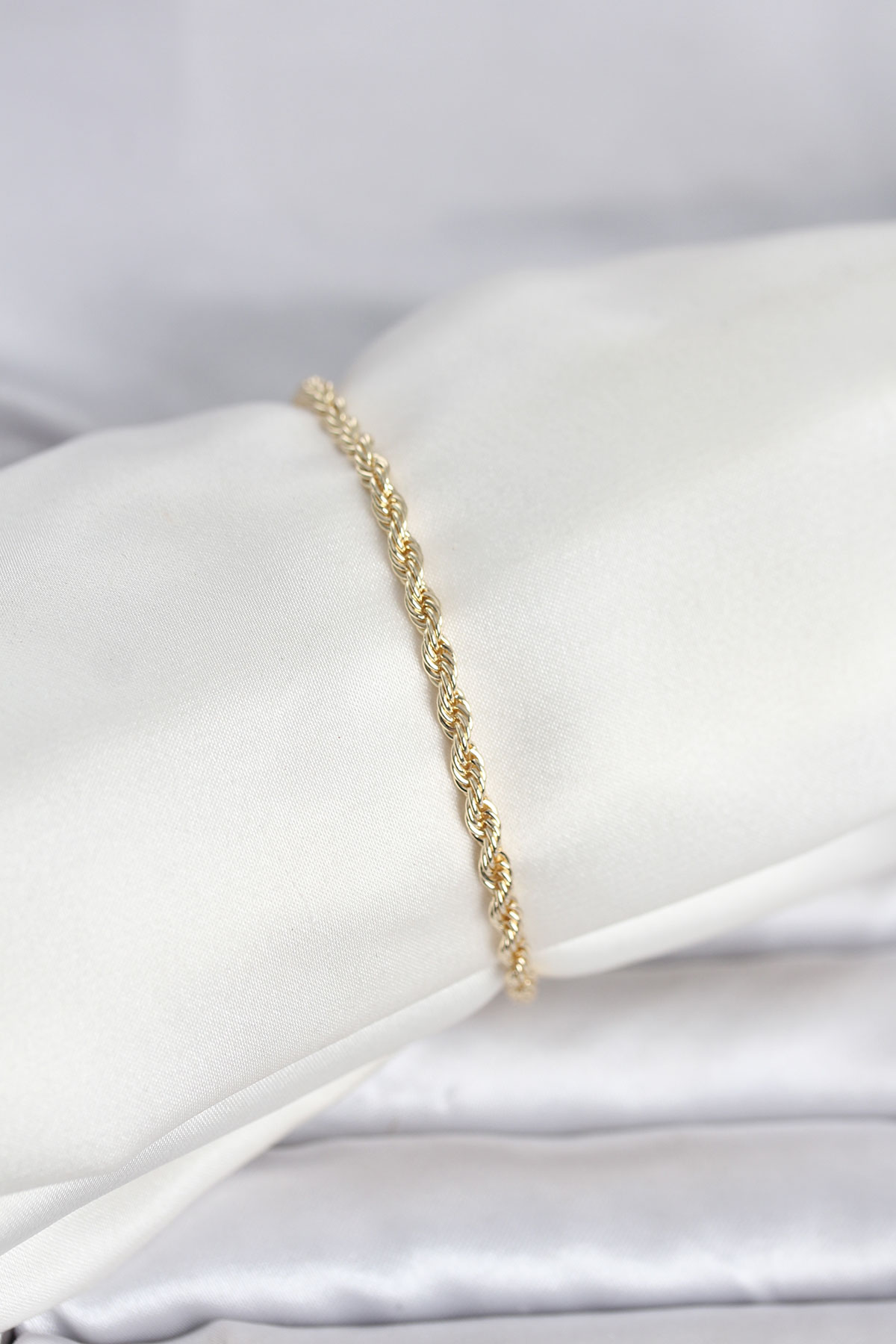 CM 14K Gold Renk Burgu Model Kadın Bileklik 5886