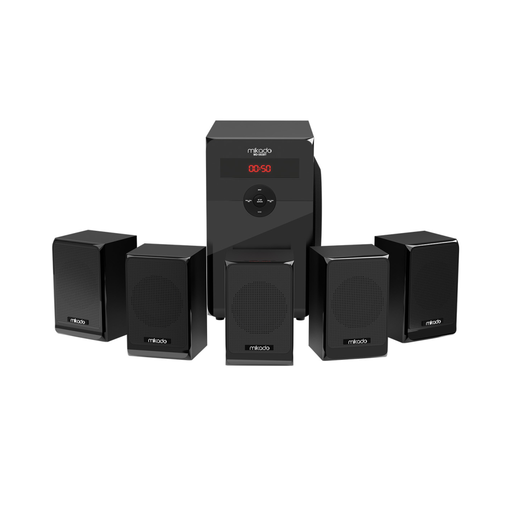 MIKADO MD-582BT 110W 5+1 Masaüstü USB/SD/FM/Bluetooth Siyah Kasa Ev Sinema Sistemi(1923)