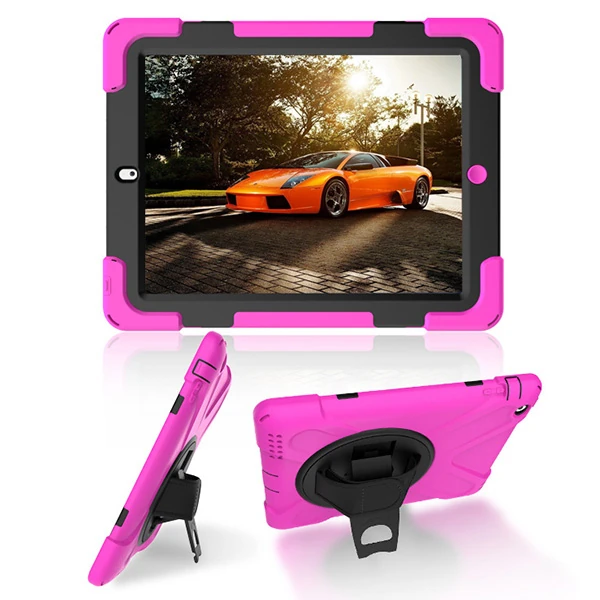 İPad 2/İPad 3/İPad 4/Shockproof 3 Katmanlı Standlı Zırh Kılıf