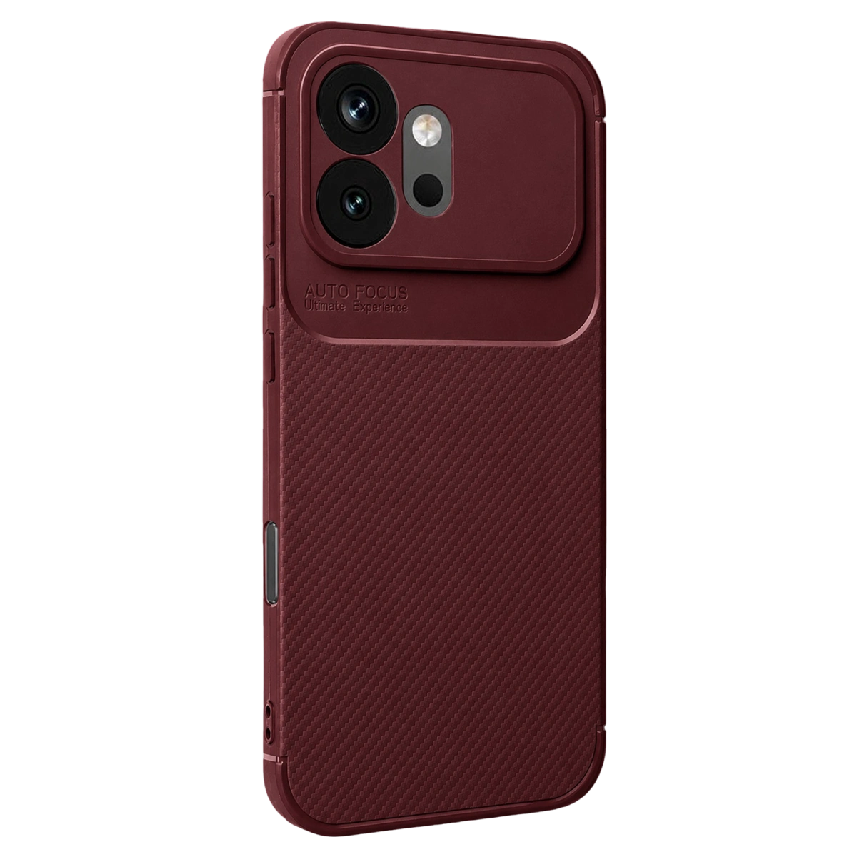 Huawei Honor 600 Auto Focus Karbon Kapak - Bordo
