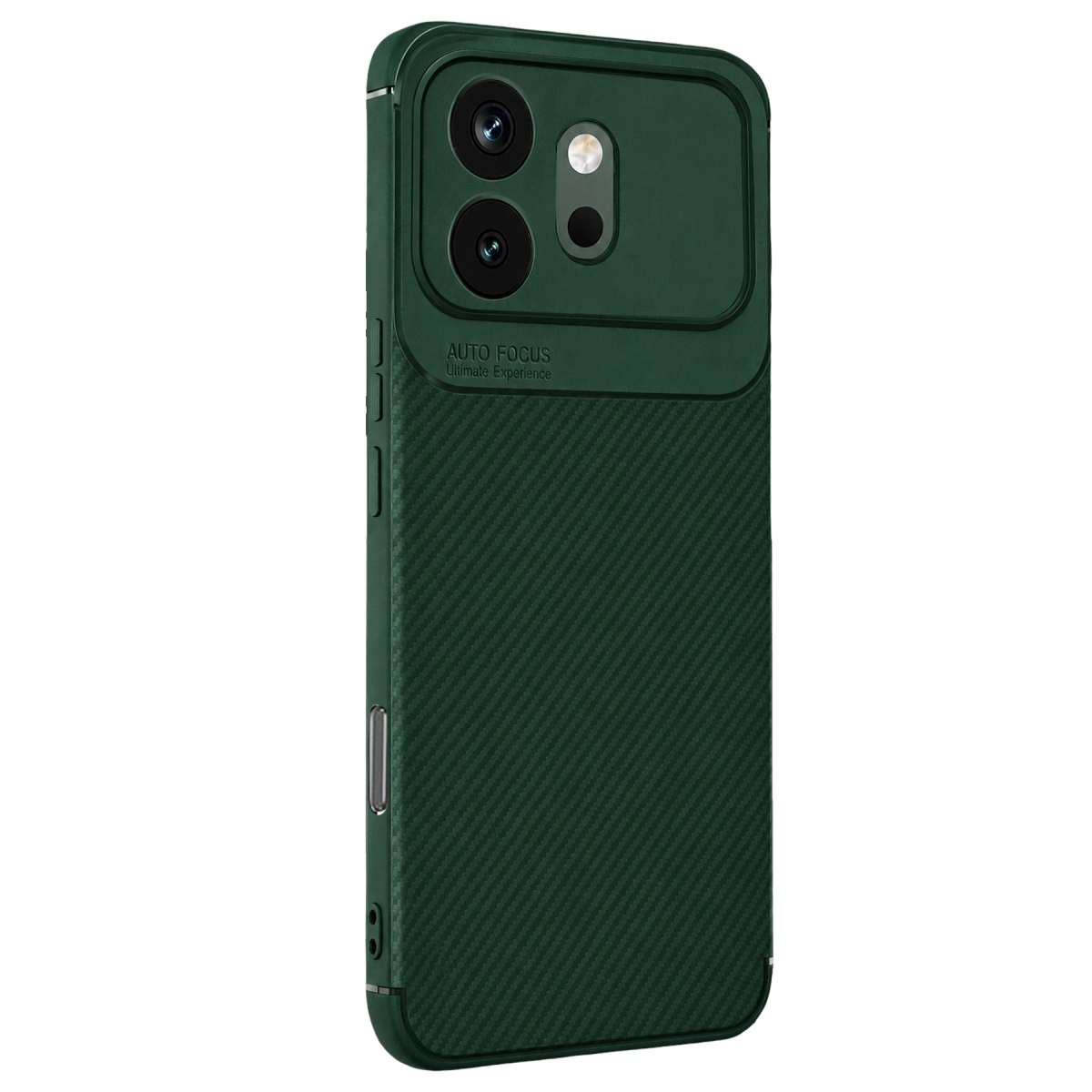 Huawei Honor 600 Auto Focus Karbon Kapak - Koyu Yeşil