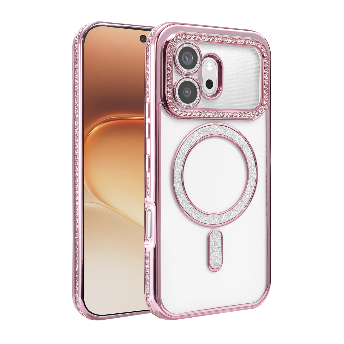 Huawei Honor 600 Joke Simli Magneticsafe Kılıf - Pembe