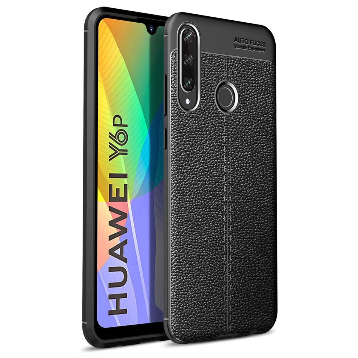Huawei Y6p Kılıf Auto Focus Kapak - Siyah