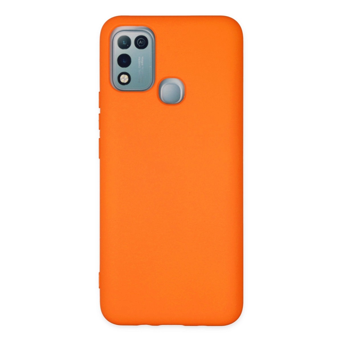 İnfinix Hot 10 Play Kılıf Nano İçi Kadife Silikon - Turuncu