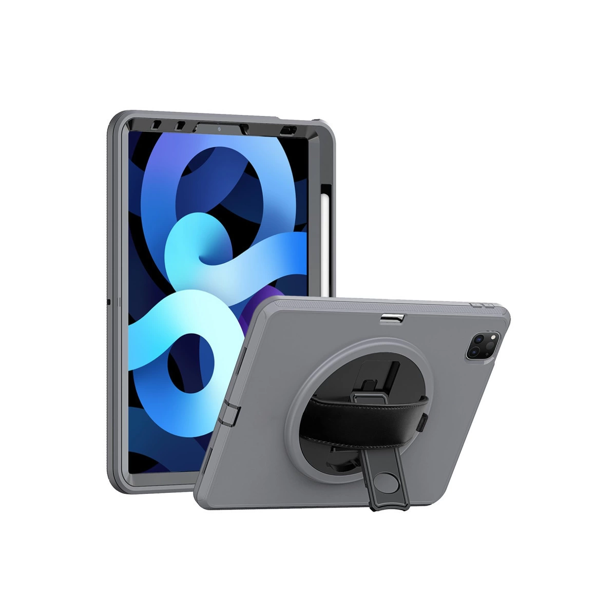 İpad Pro 11 (2018) Kılıf Hand Strap Tablet Kılıfı - Gri
