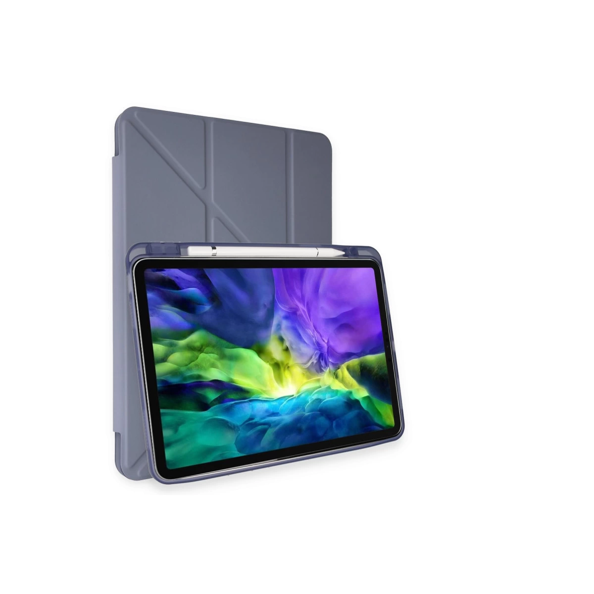 İpad Pro 11 (2024) Kılıf Kalemlikli Mars Tablet Kılıfı - Lavender