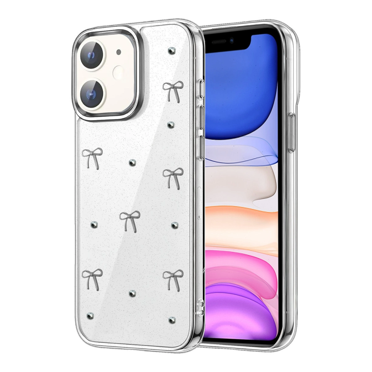 İphone 11 Fiyonk Desenli Kapak - Desen 5