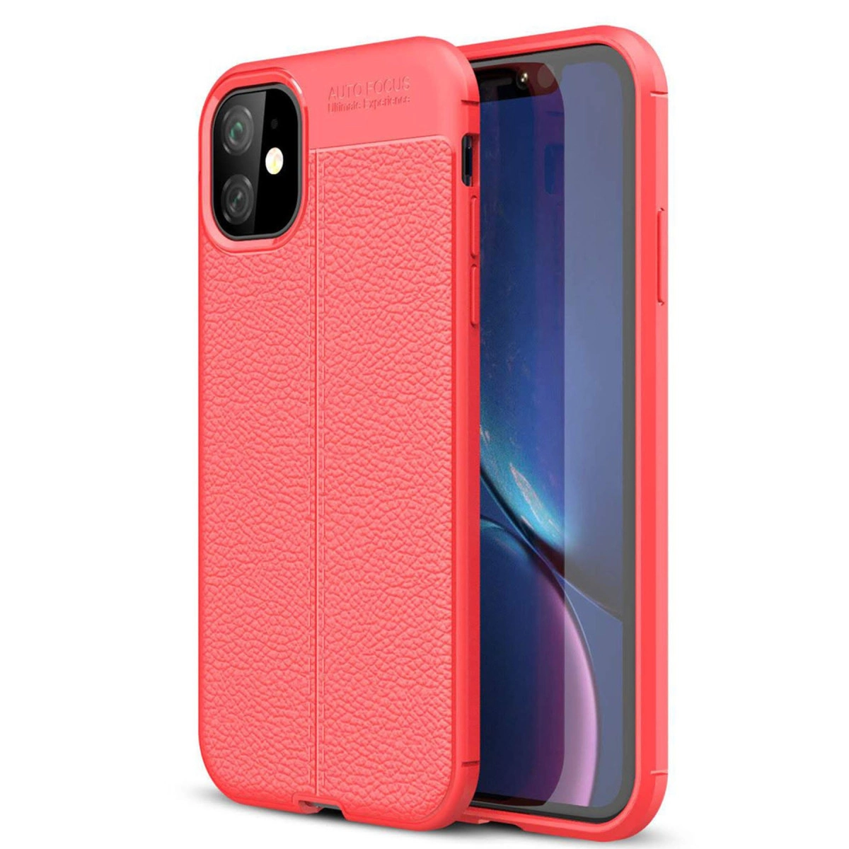 İphone 11 Kılıf Auto Focus Kapak - Kırmızı