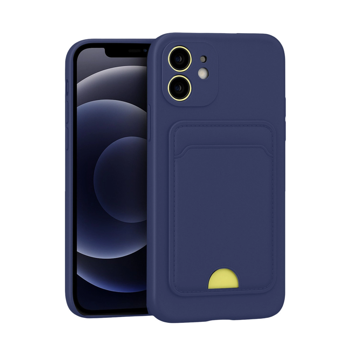 İphone 11 Kılıf Kelvin Kartvizitli Silikon - Lacivert