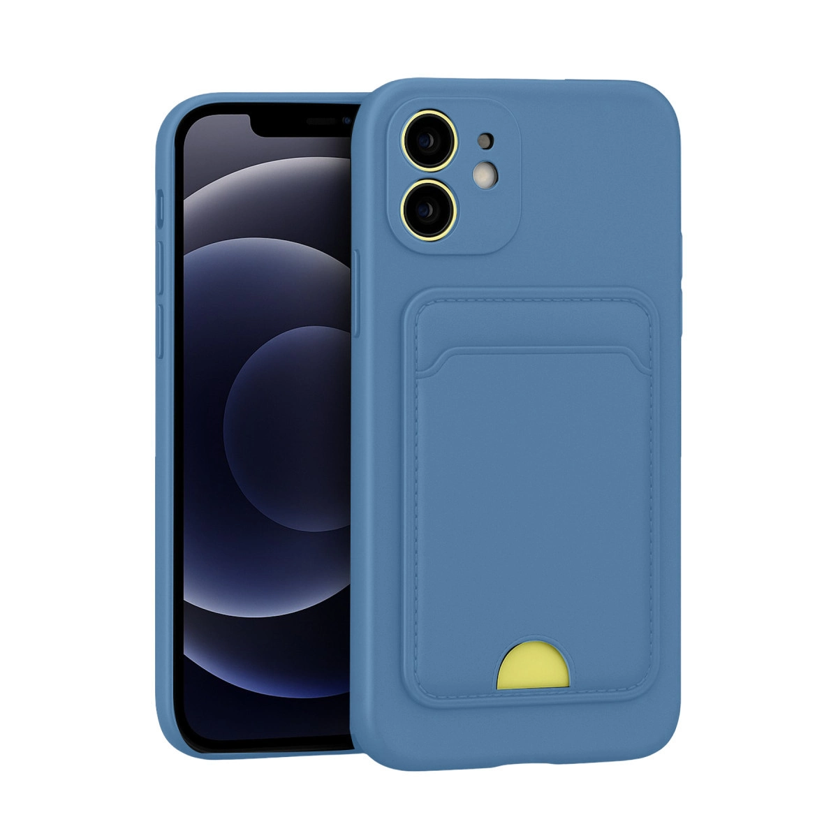 İphone 11 Kılıf Kelvin Kartvizitli Silikon - Mavi