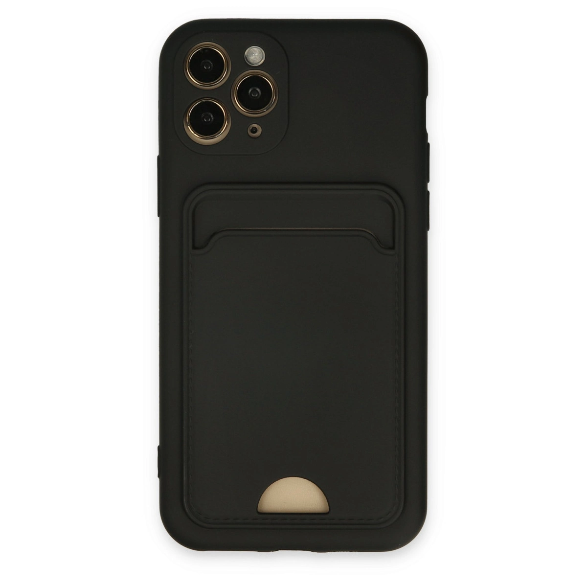 İphone 11 Pro Kılıf Kelvin Kartvizitli Silikon - Siyah