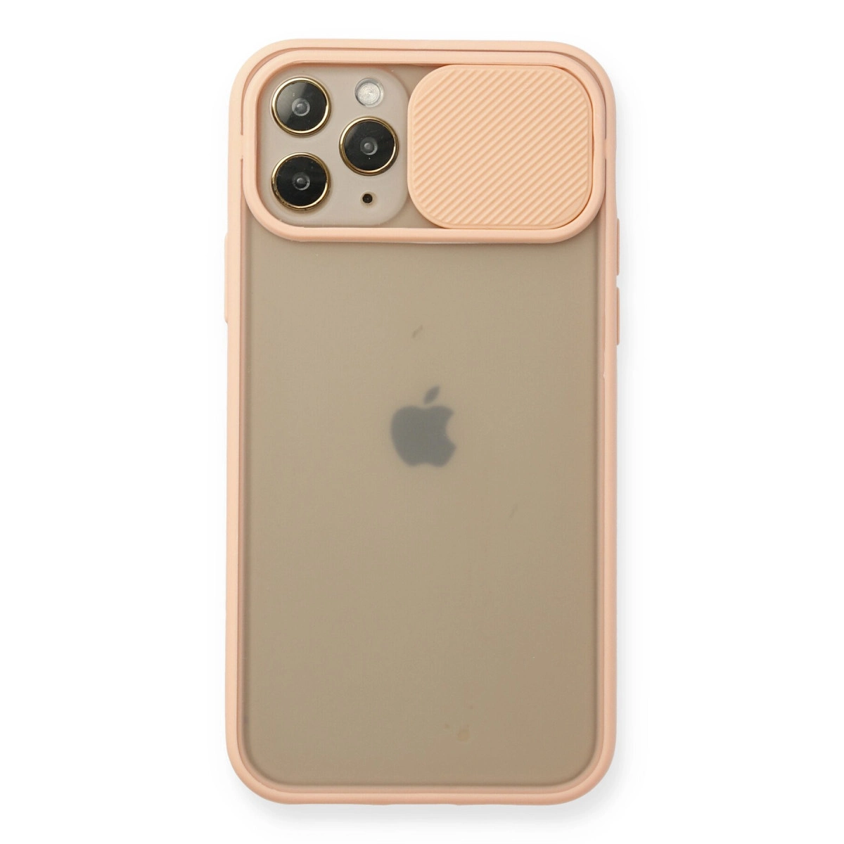 İphone 11 Pro Kılıf Palm Buzlu Kamera Sürgülü Silikon - Pembe
