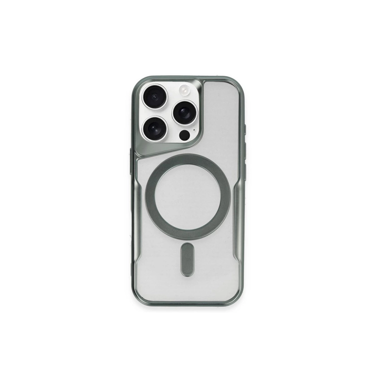 İphone 11 Pro Max Kılıf Boyi Magsafe Silikon Kapak - Yeşil