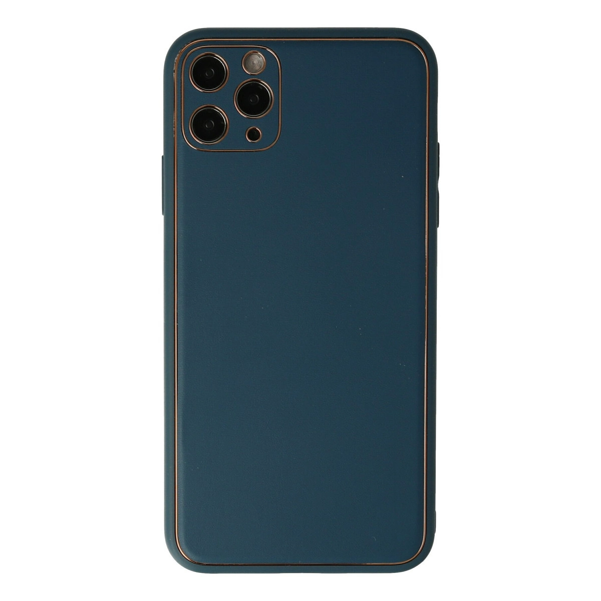 İphone 11 Pro Max Kılıf Coco Deri Silikon Kapak - Mavi