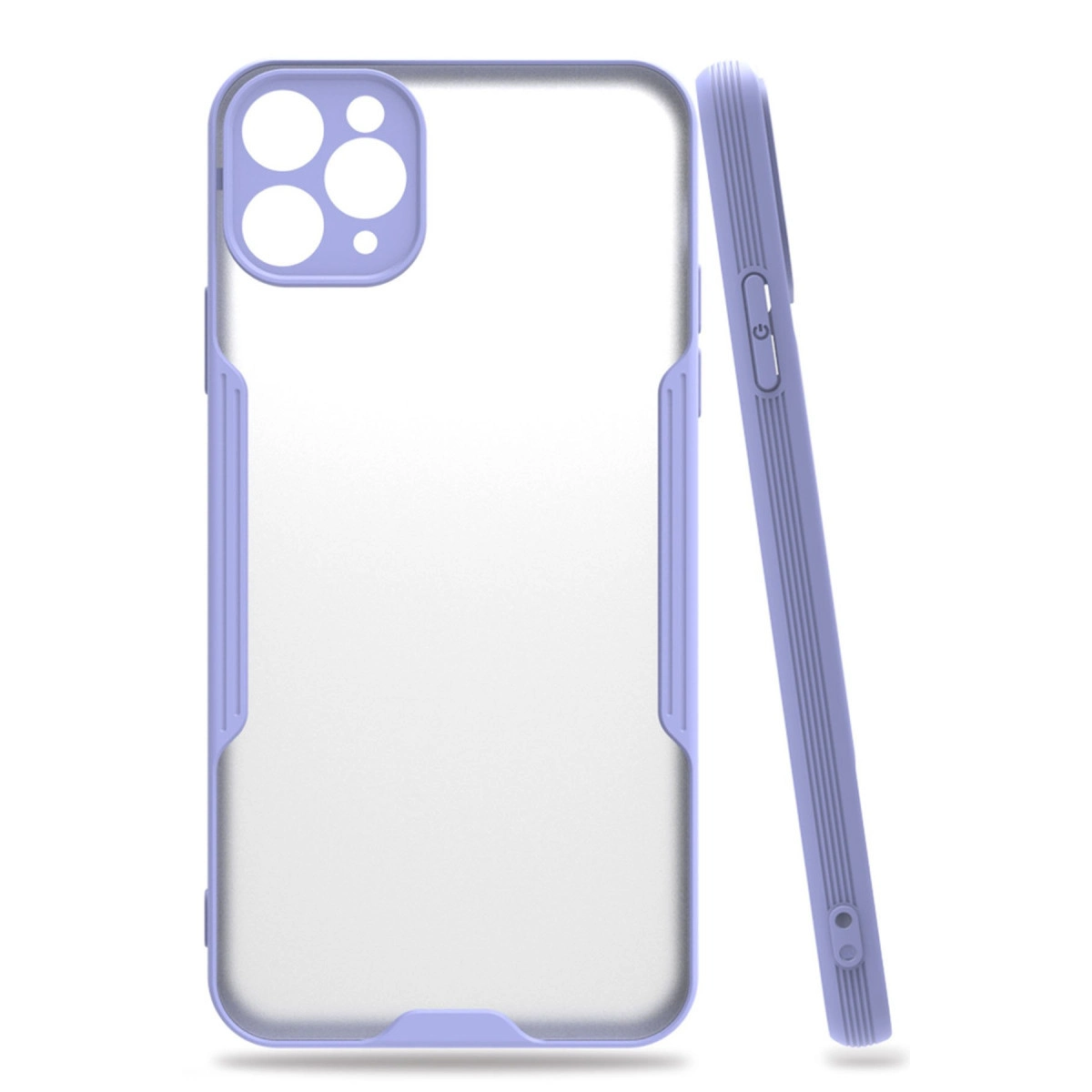 İphone 11 Pro Max Kılıf Platin Silikon - Lila