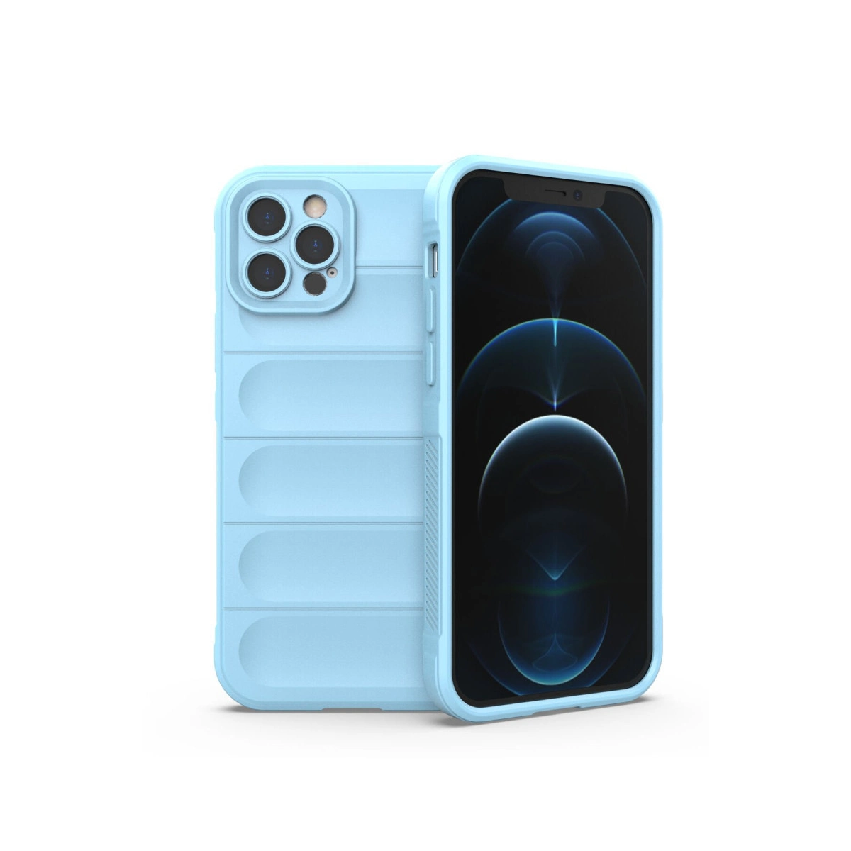 İphone 12 Pro Kılıf Optimum Silikon - Sky Blue
