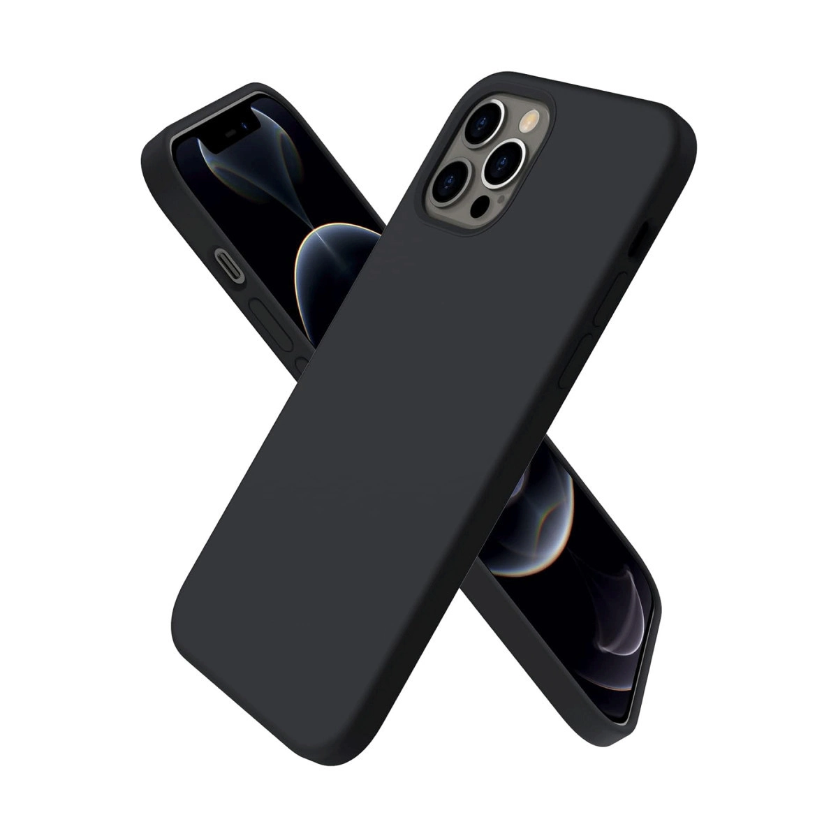 İphone 12 Pro Max Kılıf First Silikon - Siyah