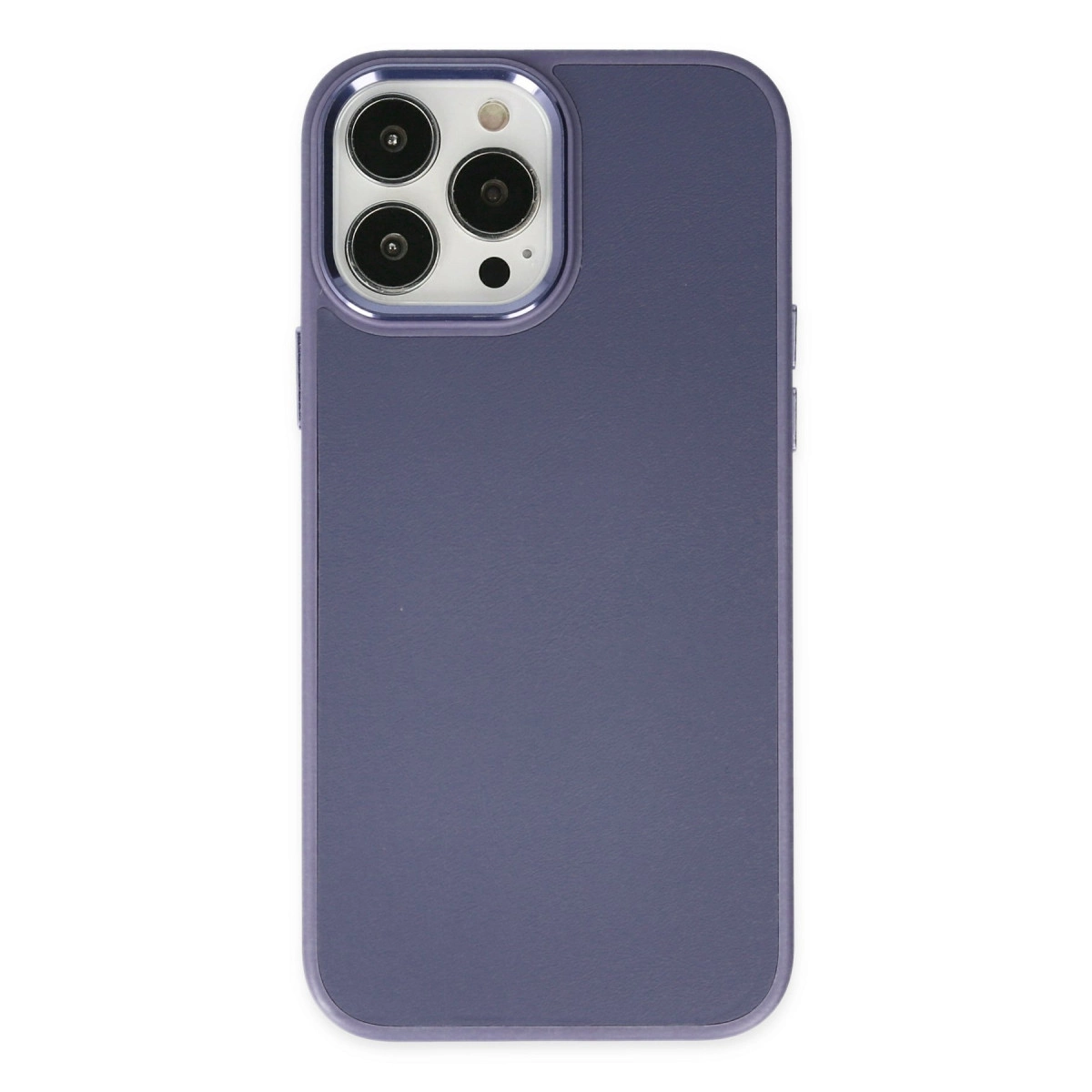 İphone 13 Pro Kılıf Asya Deri Silikon - Mor