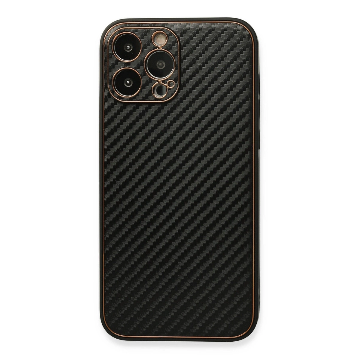 İphone 13 Pro Max Kılıf Coco Karbon Silikon - Siyah