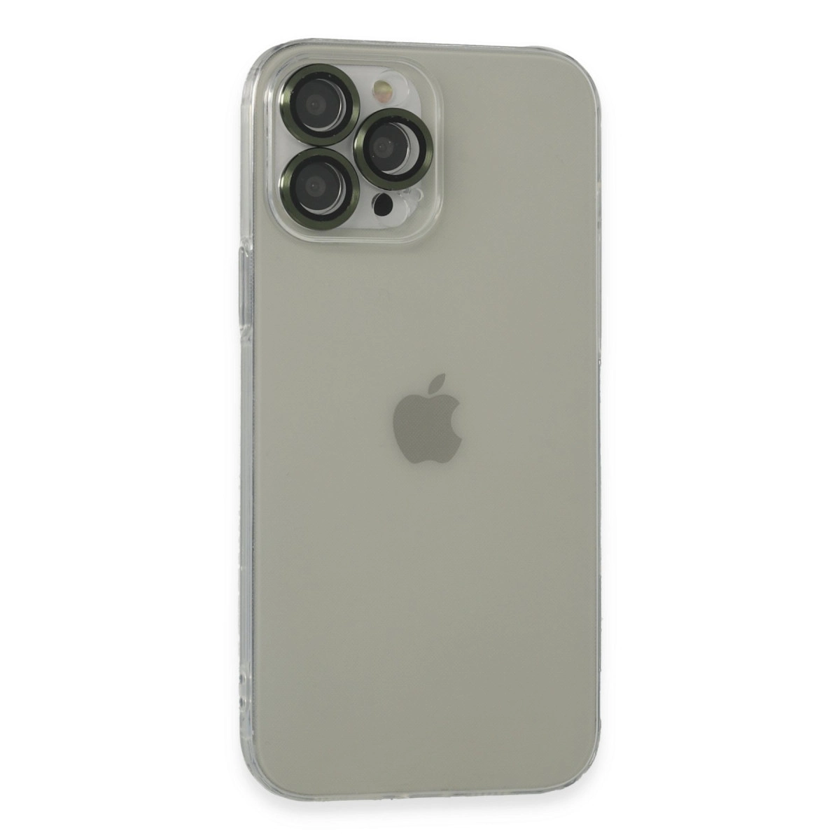 İphone 13 Pro Max Kılıf Luko Lens Silikon - Yeşil
