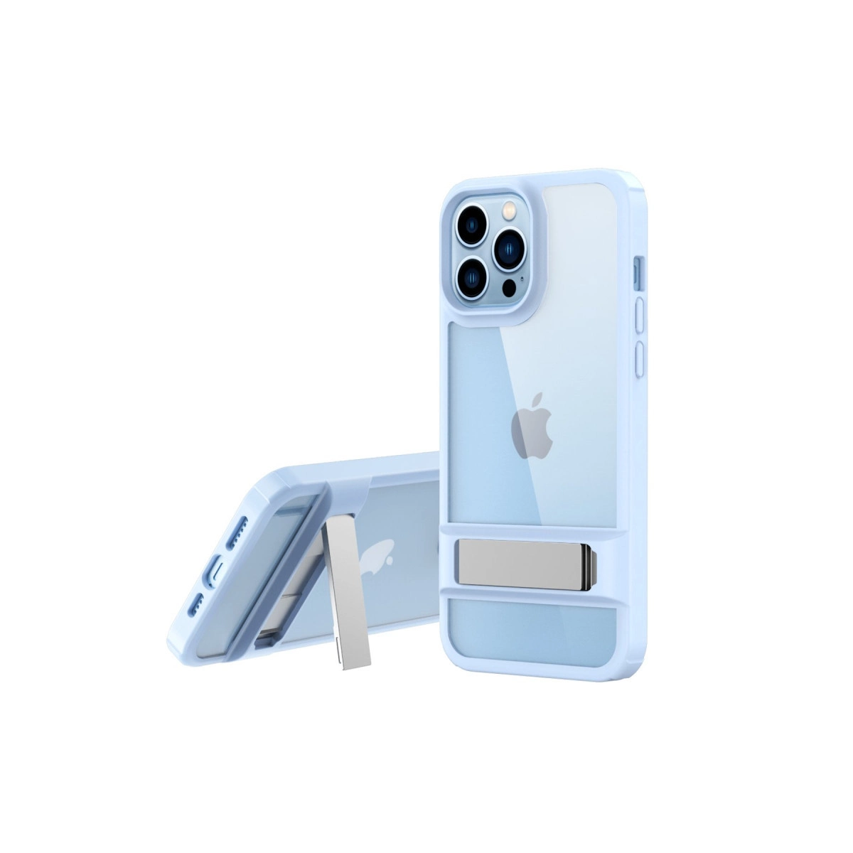İphone 13 Pro Max Kılıf Rolet Stand Kapak - Sierra Blue