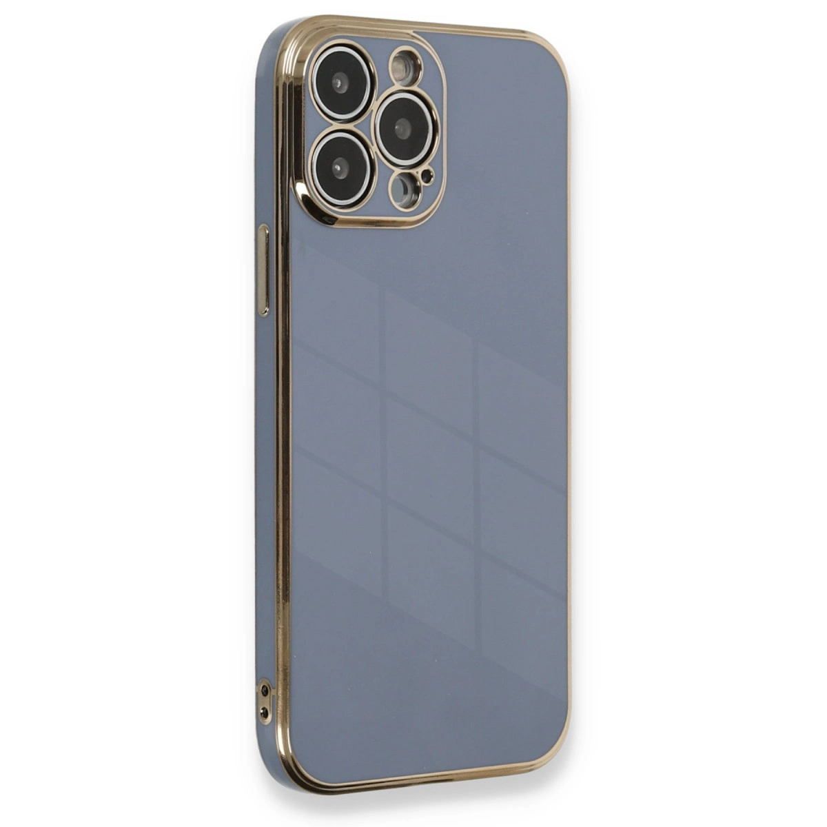 İphone 13 Pro Max Kılıf Volet Silikon - Mavi