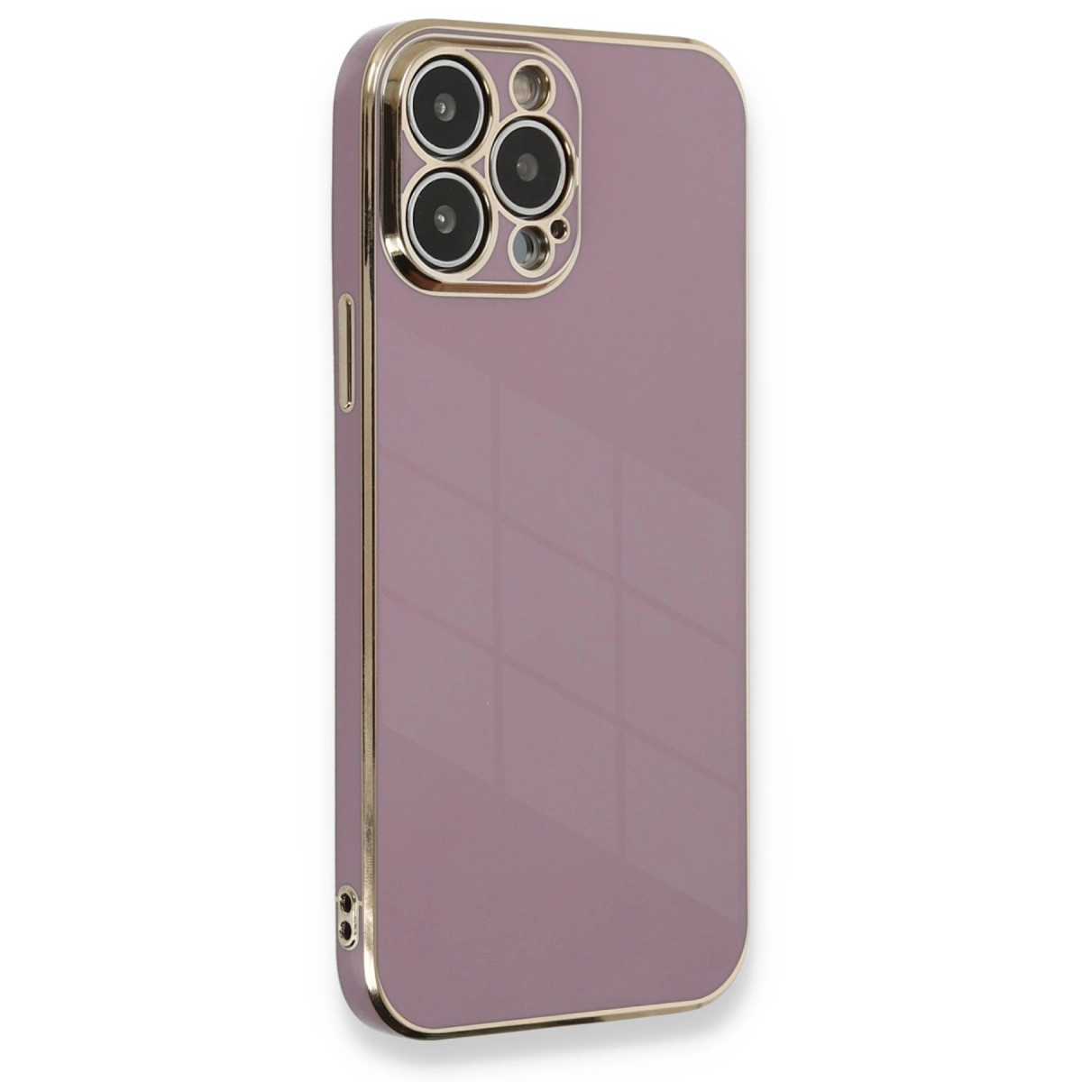 İphone 13 Pro Max Kılıf Volet Silikon - Mor