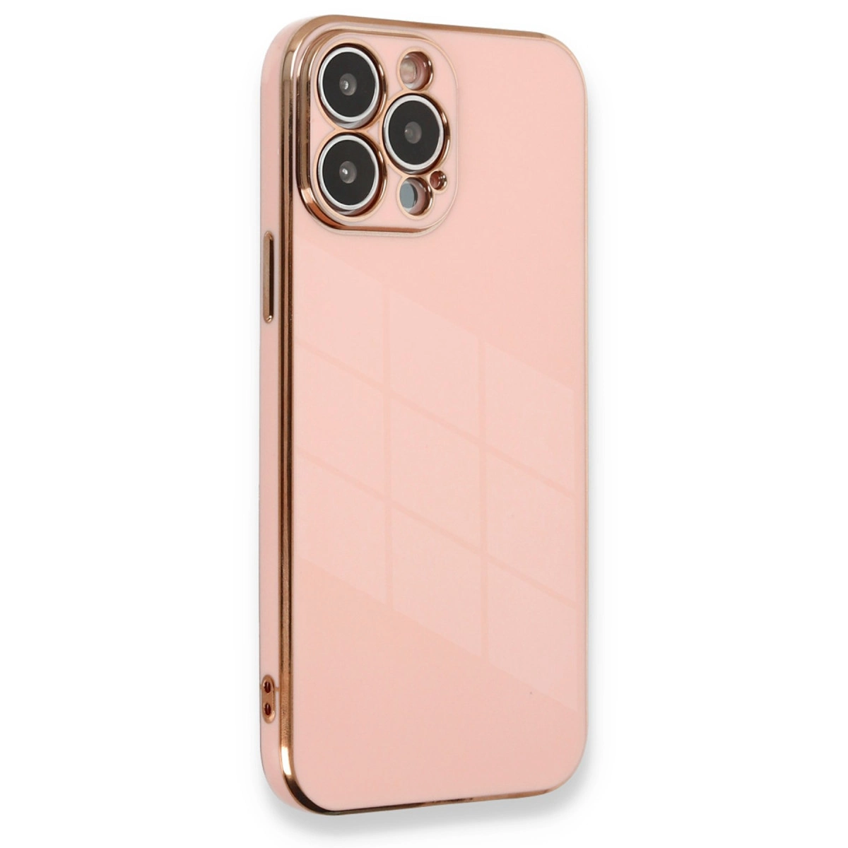 İphone 13 Pro Max Kılıf Volet Silikon - Pembe