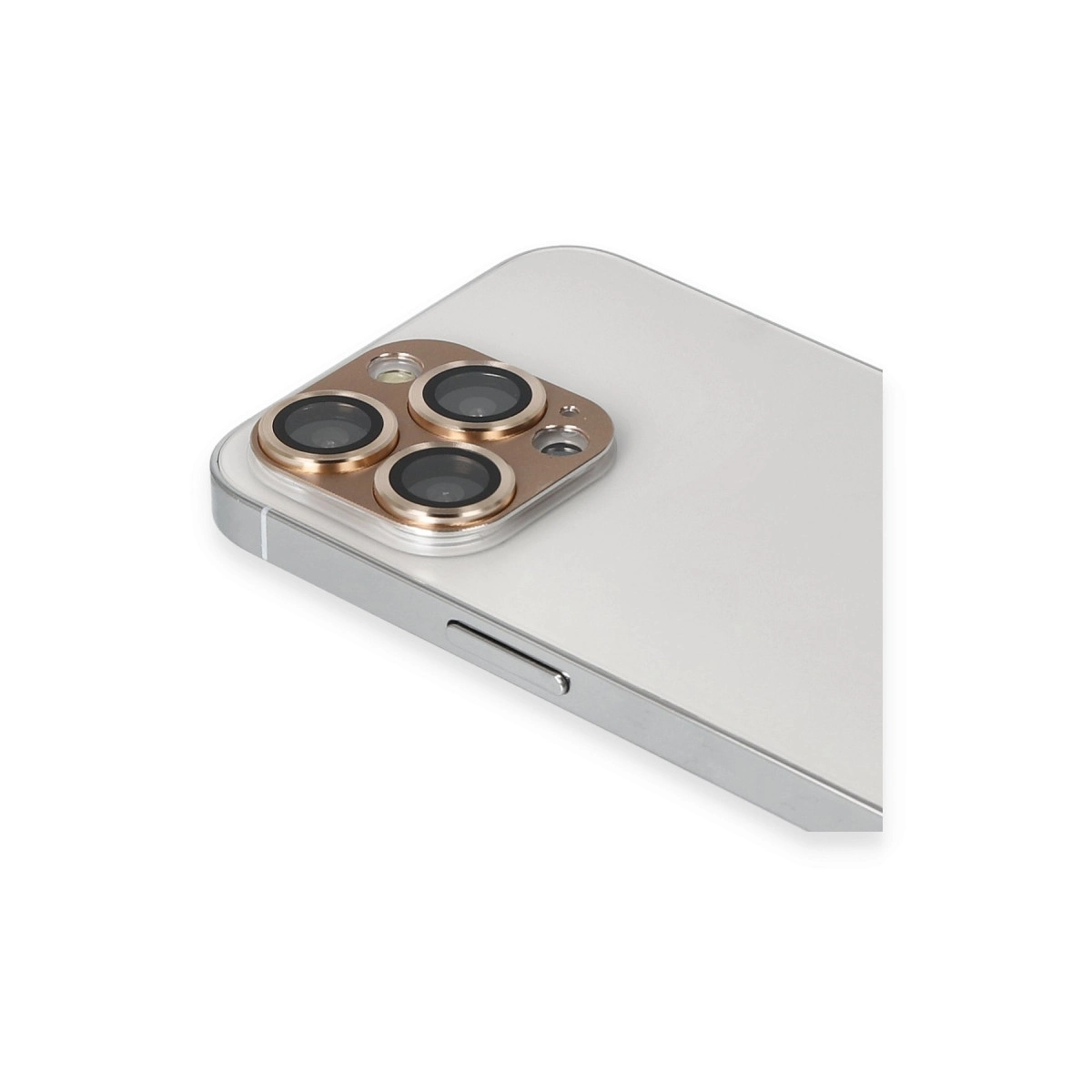 İphone 13 Pro Max Pers Alüminyum Kamera Lens - Gold