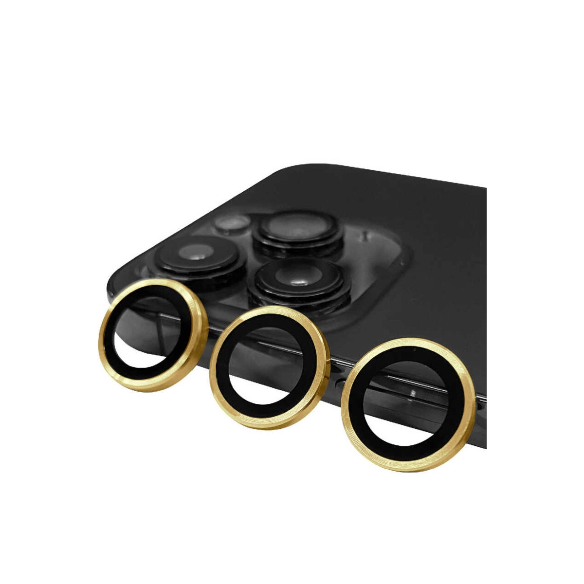 İphone 13 Pro Max Raze Metal Kamera Lens - Gold
