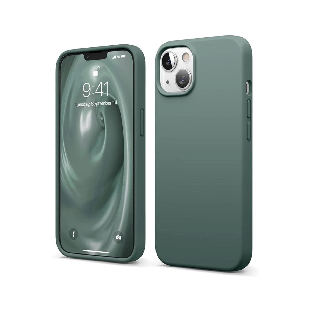 İphone 14 Kılıf First Silikon - Koyu Yeşil