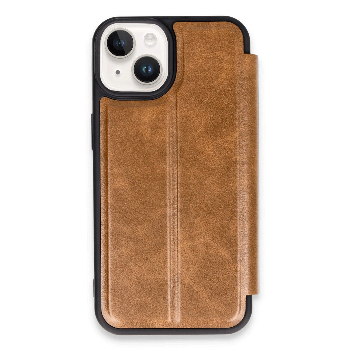 İphone 14 Kılıf Flip Cover - Taba