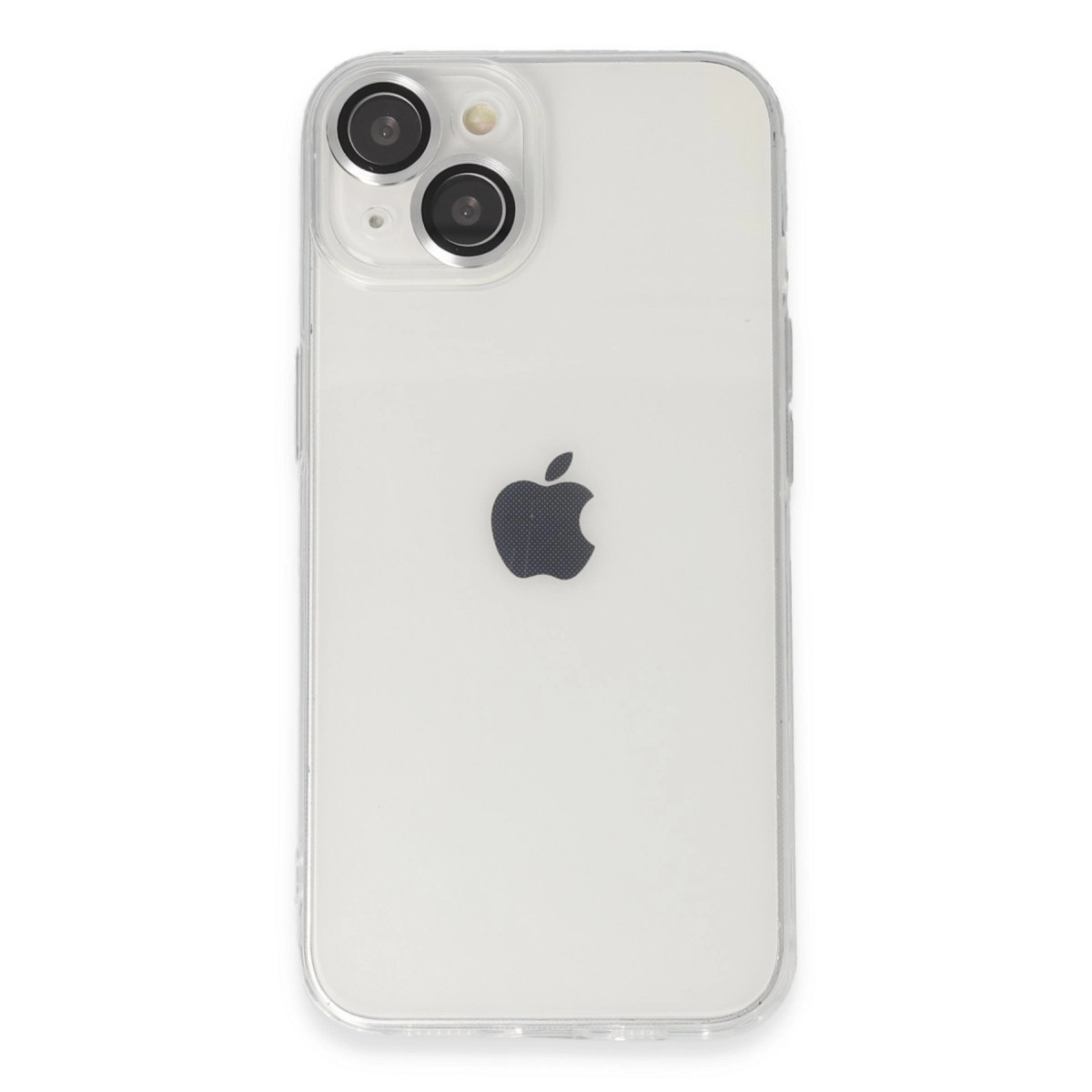 İphone 14 Kılıf Luko Lens Silikon - Gümüş