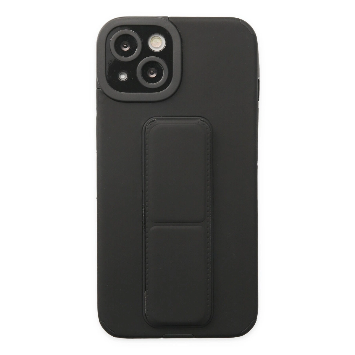 İphone 14 Plus Kılıf Mega Standlı Silikon - Siyah
