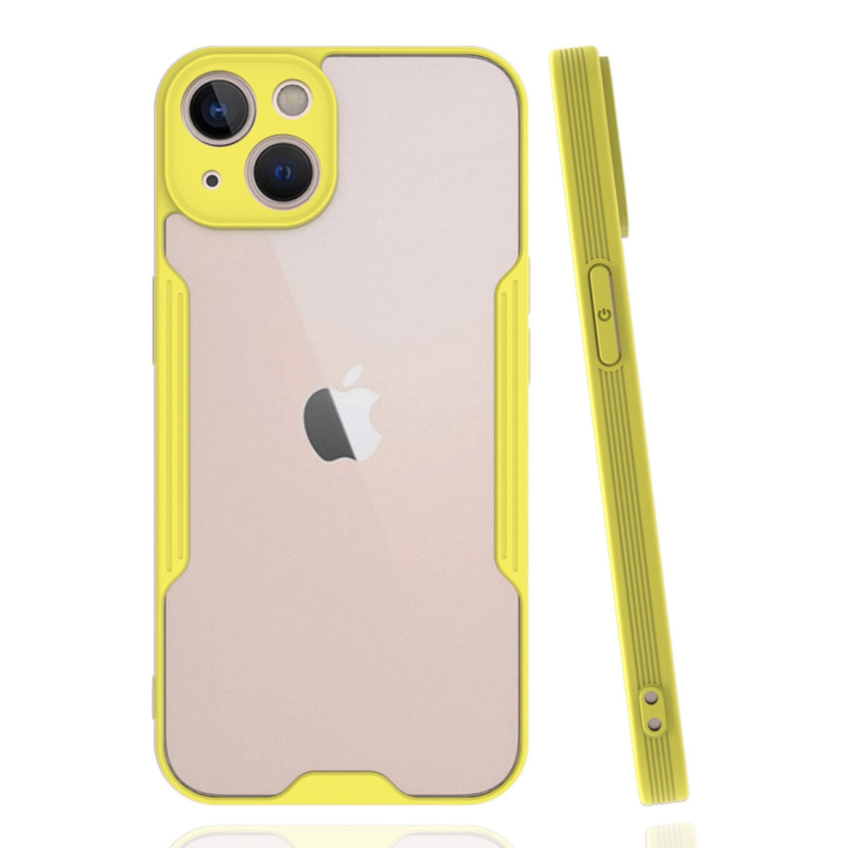 İphone 14 Plus Kılıf Platin Silikon - Sarı