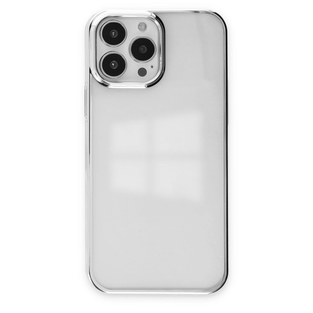 İphone 14 Pro Max Kılıf Element Silikon - Gümüş
